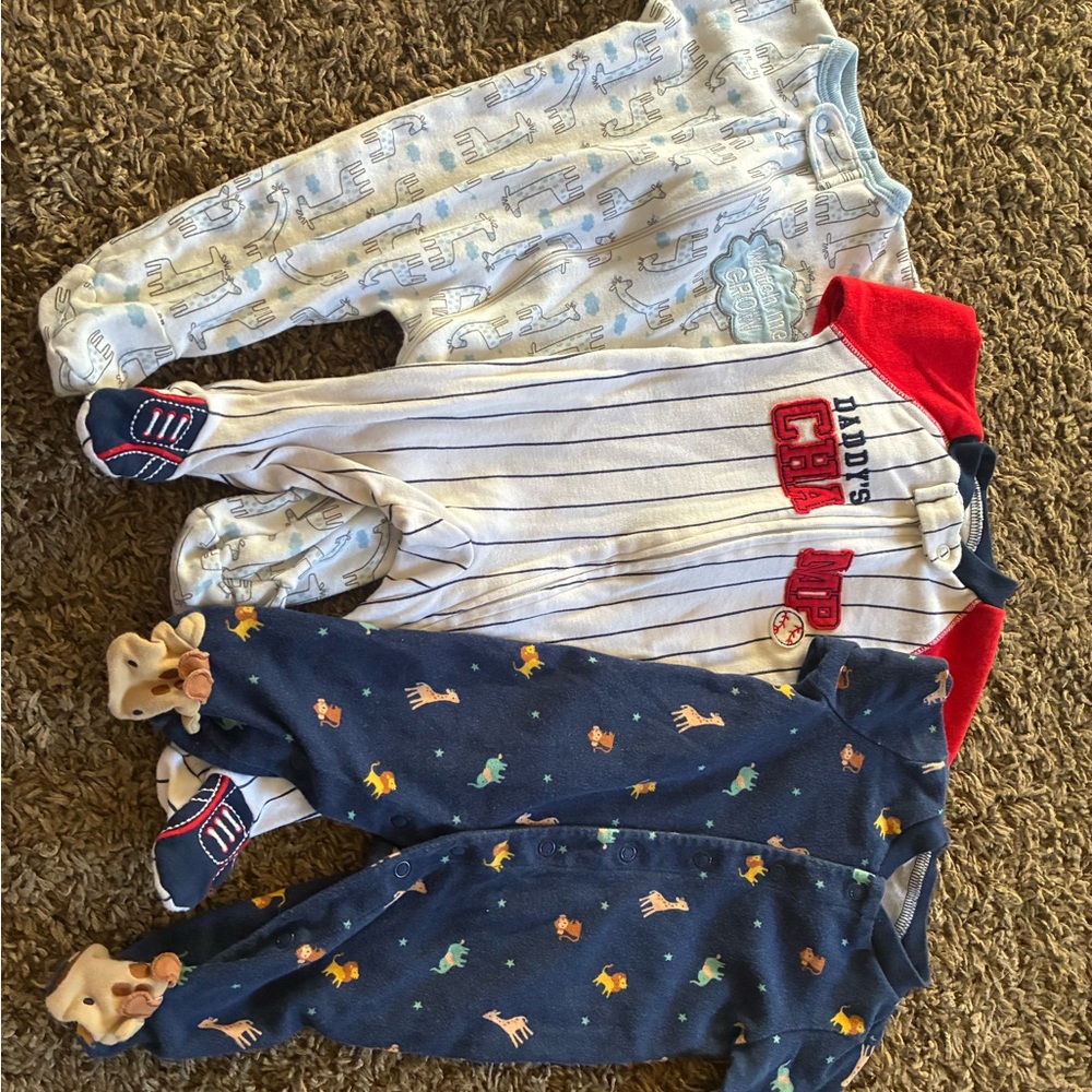 Swiggles Baby Pajamas - Blue and White